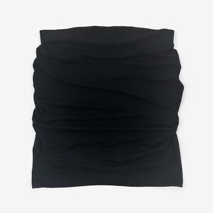 The Nines By Hatch Maternity Skirt Size XL Black Pencil Stretch Ruched Office